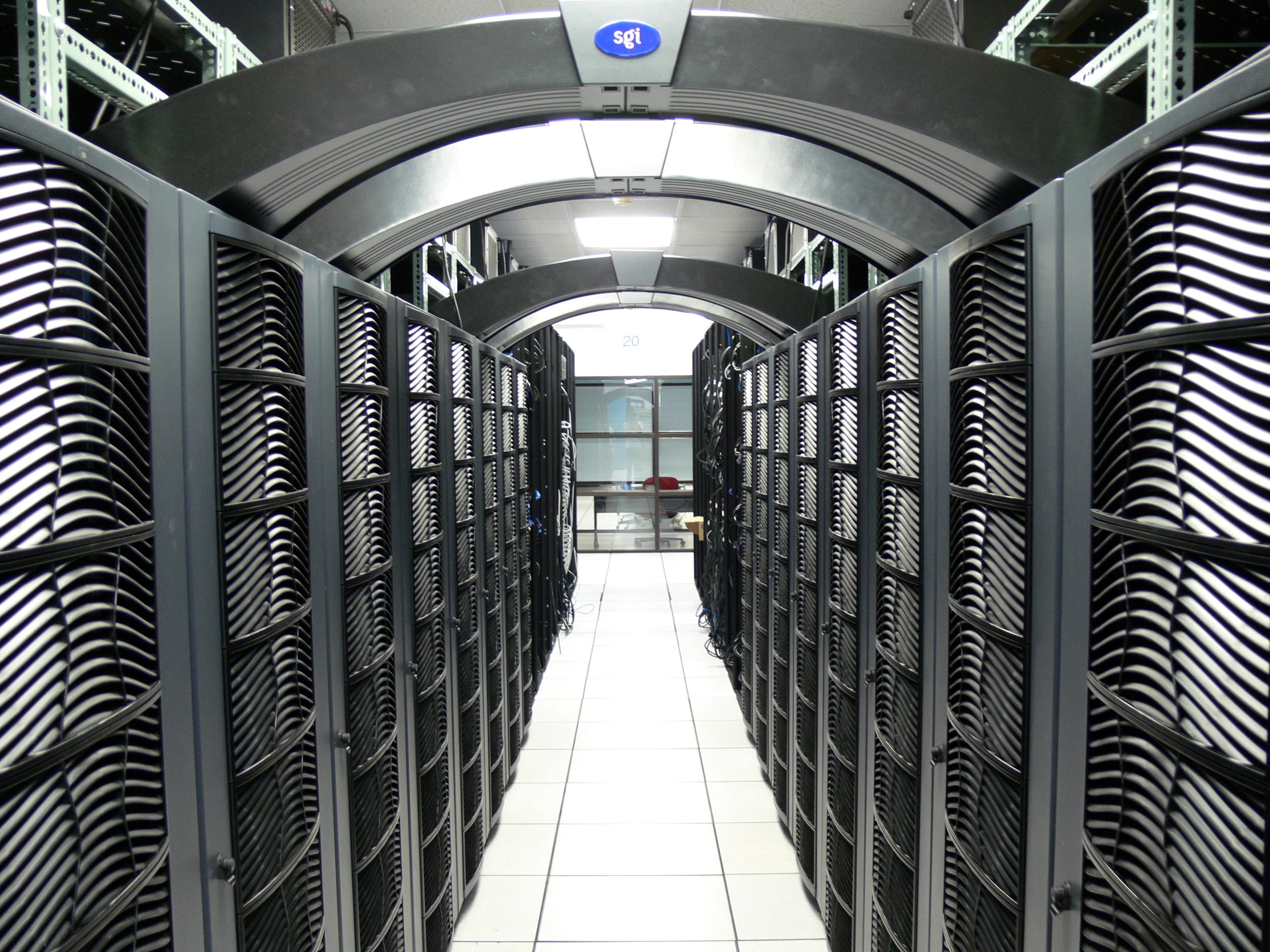 Illustrative: a data-centre server room. Not an OpenAI facility, but representative of the infrastructure that underpins real-time voice AI like GPT-Live.