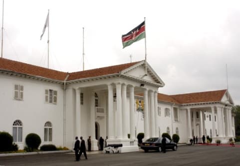 State House, Nairobi — the official residence and office of Kenya's president. The presidential website, a separate system from State House itself, was defaced on July 18, 2026.