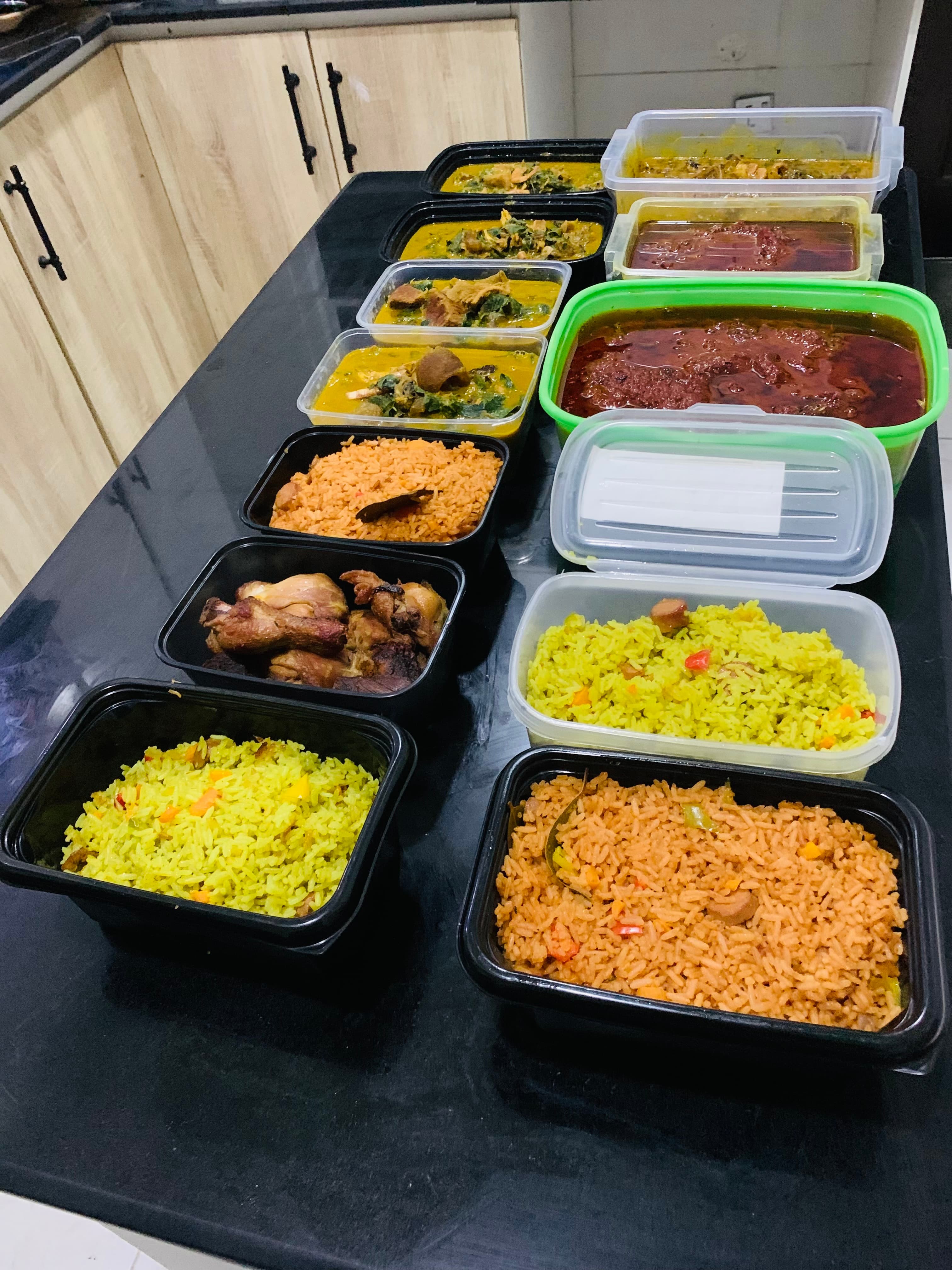 A freshly prepared meal ready for delivery in Nigeria. Illustrative image, not a FoodCourt dish.