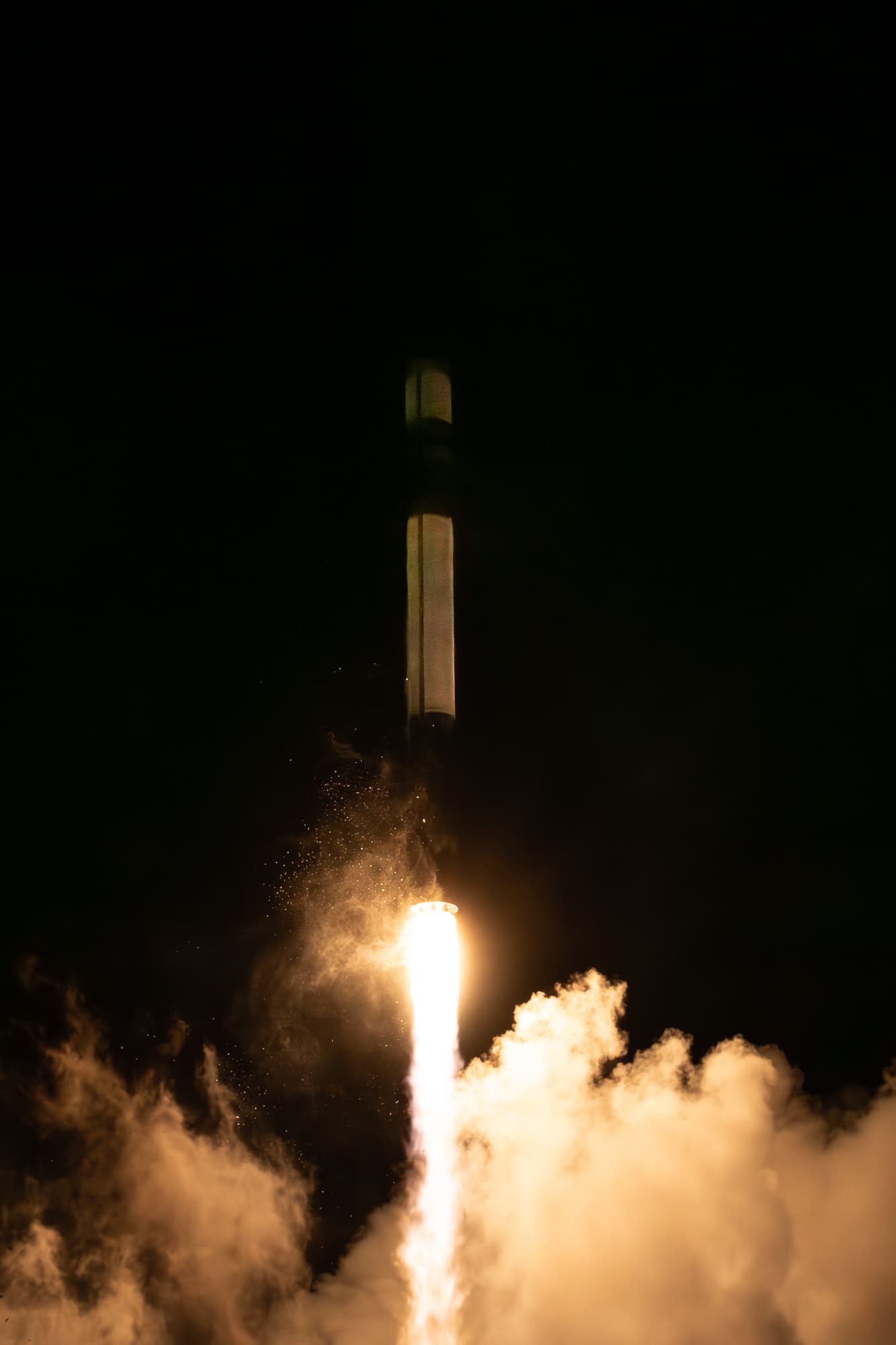 A Rocket Lab Electron rocket lifts off from Launch Complex 1 in Māhia, New Zealand, in May 2024. Electron is the small-satellite launch vehicle ASRI's planned Saffire-powered rocket is designed to match in payload class; this image is illustrative of that rocket class, not of any South African vehicle, which has not yet flown.