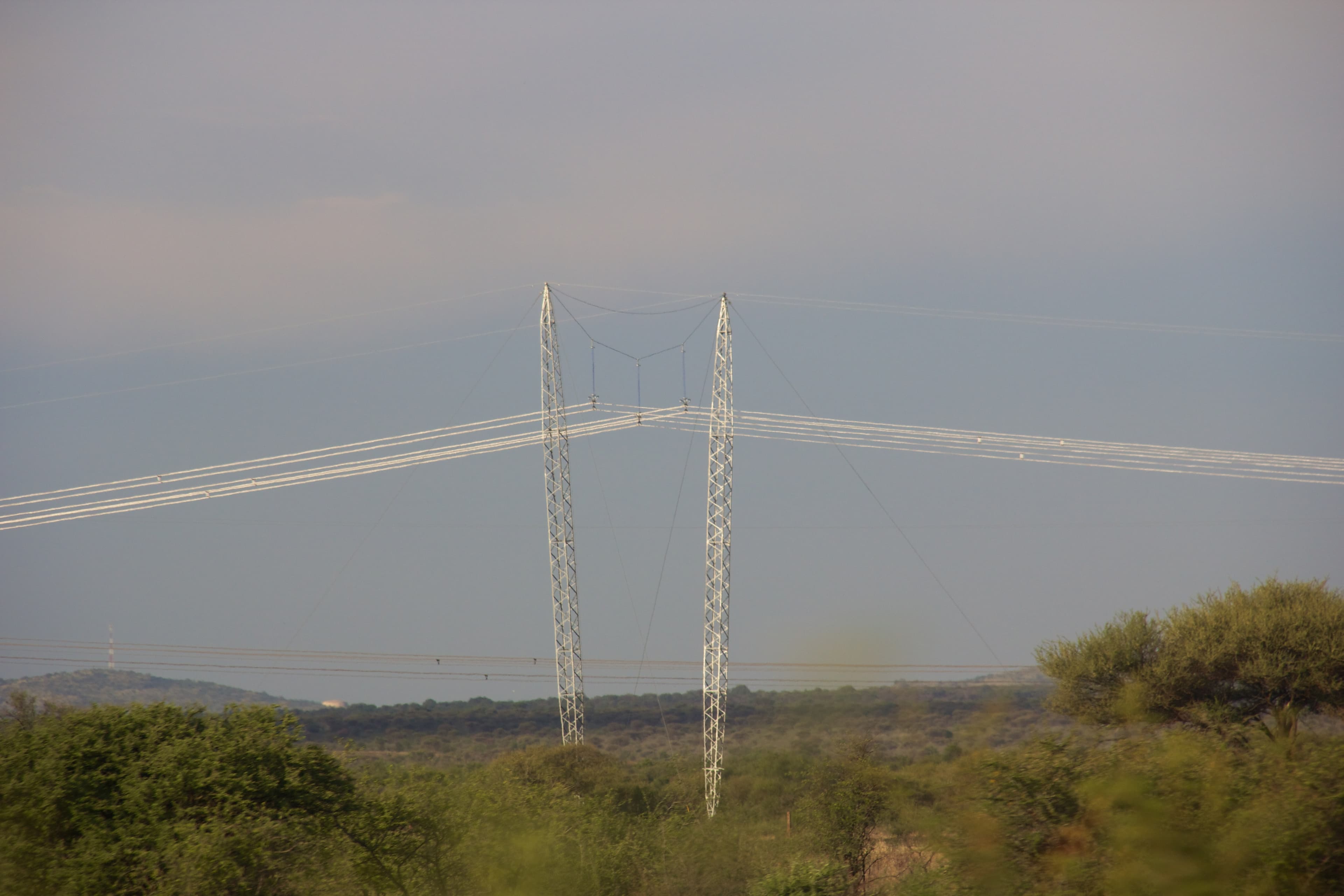 Power lines in South Africa. The IMF report identifies unreliable electricity, not a lack of ambition, as sub-Saharan Africa's single biggest barrier to AI adoption.