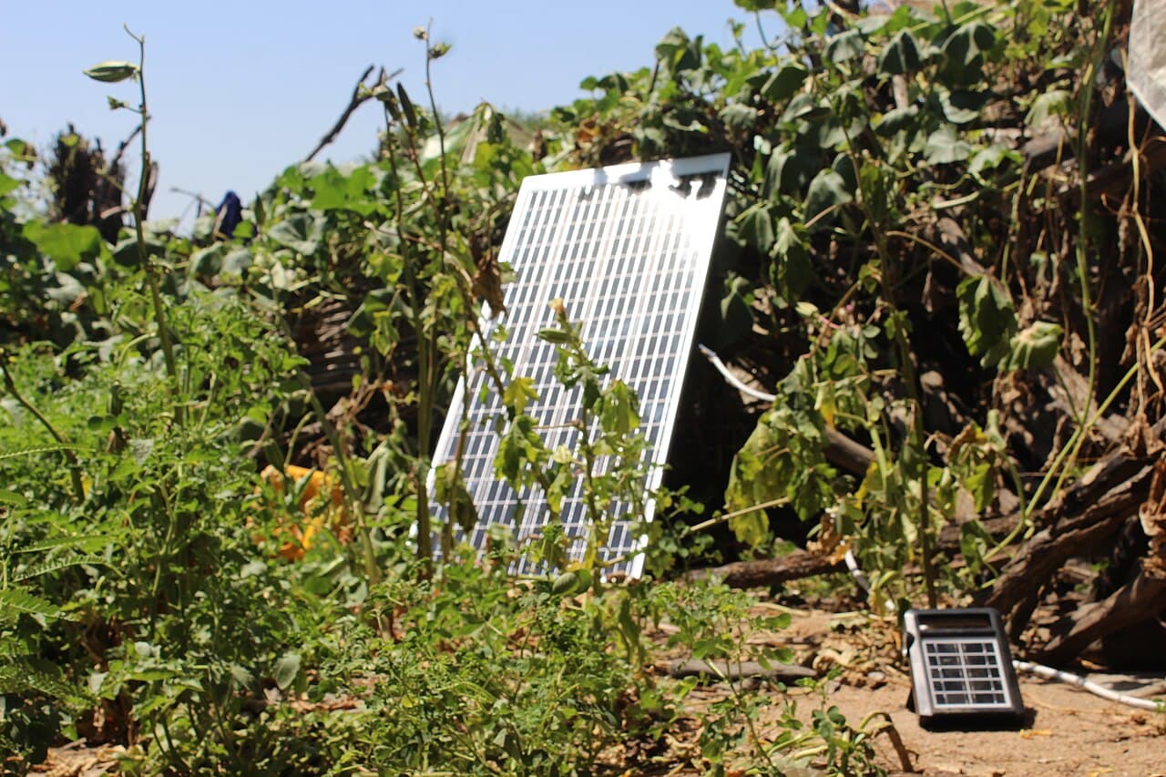 A solar panel installed on a home in a village near Mongo, Chad. Off-grid solar of this kind accounts for a large share of the new connections counted under Mission 300, especially where the national grid does not reach. Illustrative image.